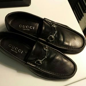 Black Leather Gucci Loafers